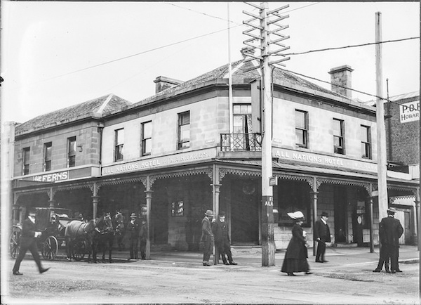 All Nations Hotel corner of Elizabeth St and Collins St Hobart, Tasmania (c1900s)